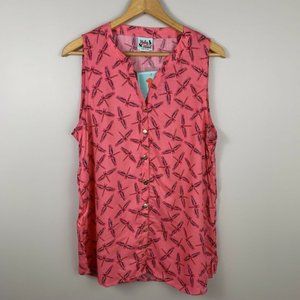 Haley & The Hound Pink Dragonfly Print Stella Tank